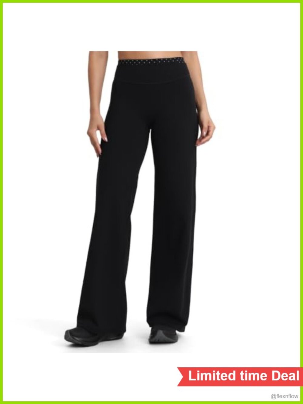Women's High Waist Straight-Leg Yoga Pants 75% Nylon 25% Spandex